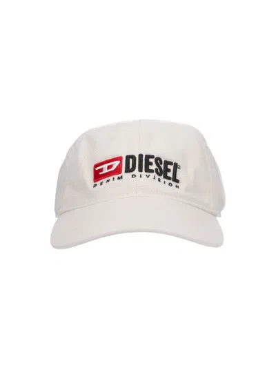 Diesel Cotton Hat For Men In White