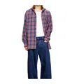 Diesel Cotton Hooded Shirt With 3d Embroidery In Blue