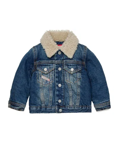 Diesel Cotton Jacket In Blue