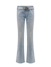 DIESEL COTTON JEANS WITH METAL OVAL-D LOGO