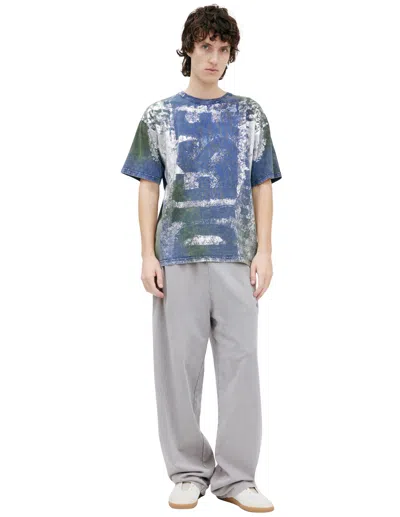 Diesel Cotton Logo T-shirt In Blue