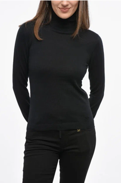 Diesel Cotton M-aribelle-new Turtleneck Sweater In Black
