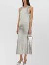 Diesel Sleeveless Long Dress In Soft Cotton Blend With Subtle Sheen