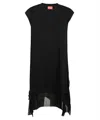 Diesel Cotton Mini-dress In Black