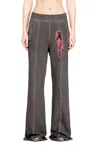Diesel Cotton Pants With Prints And Studs In Gray