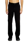 Diesel Cotton Pants With Utility Loop In Black