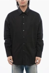 Diesel Cotton Poplin S-doubly-plain Shirt With Tone On Tone Embroid