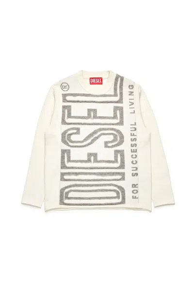 Diesel Kids' Cotton Pullover In Grey