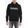Diesel Cotton S-ginn Hoodie With 3d Print In Black