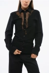 Diesel Cotton S-sun-plain Casual Shirt With Sheer Details In Black