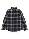 Diesel Camicia In Flanella Allover Check Con Logo