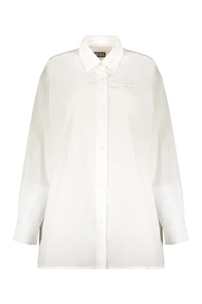 Diesel Cotton Shirt In White