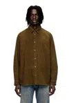 Diesel Cotton Shirt With Embroidery On The Collar In Multi