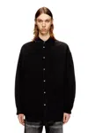 Diesel Cotton Shirt With Oval D Embroidery In Black