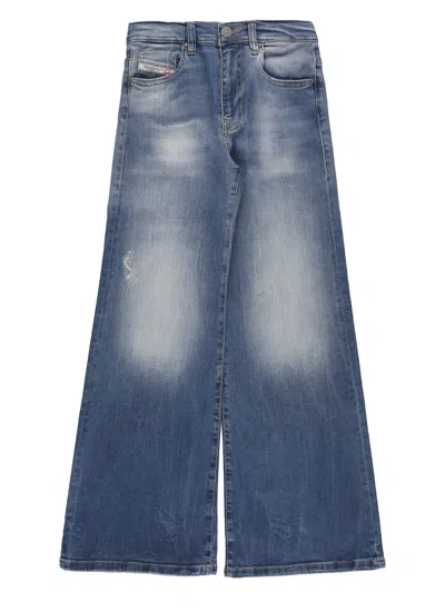 Diesel Kids' Cotton Shorts In Blue