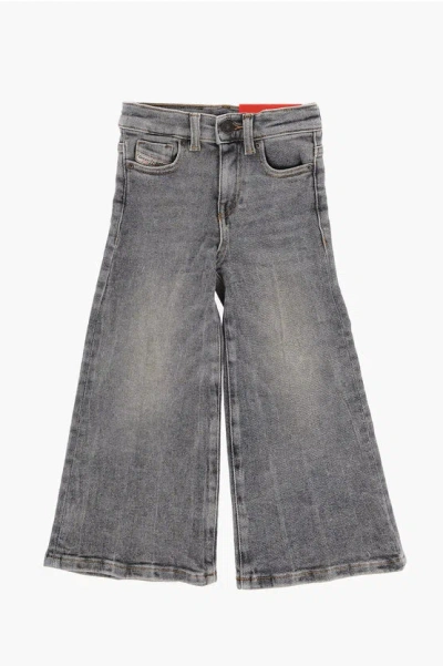 Diesel Cotton Stretch 1978 Boot Cut Jeans In Gray