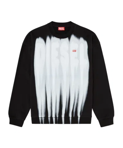 Diesel Cotton Sweatshirt With Graphic Print In Multi