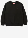 Diesel Pullover In Cotone Con Logo Oval D In Black