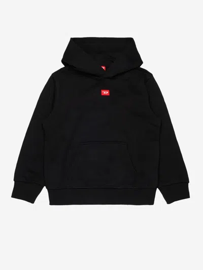 Diesel Kids' Cotton Sweatshirt With Logo In Black