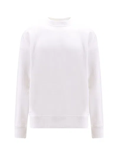 Diesel Cotton Sweatshirt With Maxi Oval-d Logo In White