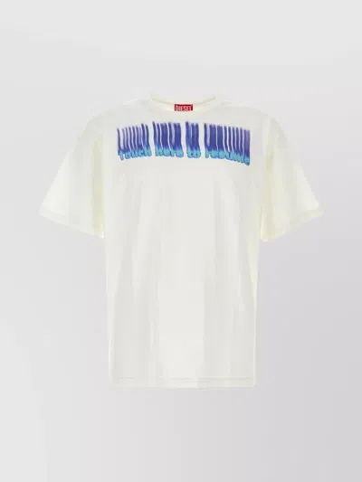Diesel Cotton T-boxt-r14 Crew Neck T-shirt In White