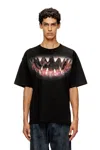 Diesel Crew Neck Graphic Print Relaxed Fit T-shirt In Multi