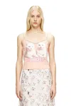 Diesel T-top R2 Cats Pink Cotton Jersey Tank Top In Neutral