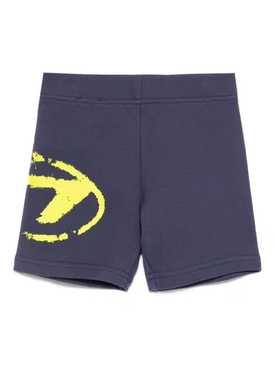 Diesel Babies' Cotton Track Shorts In Blue