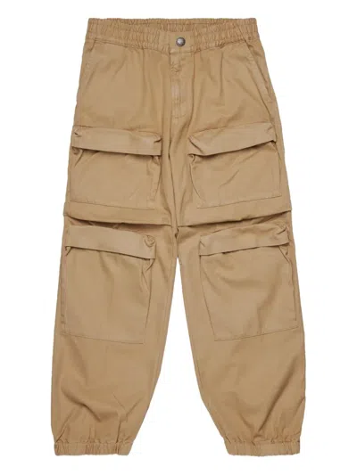 Diesel Kids' Cotton Trousers In Neutral