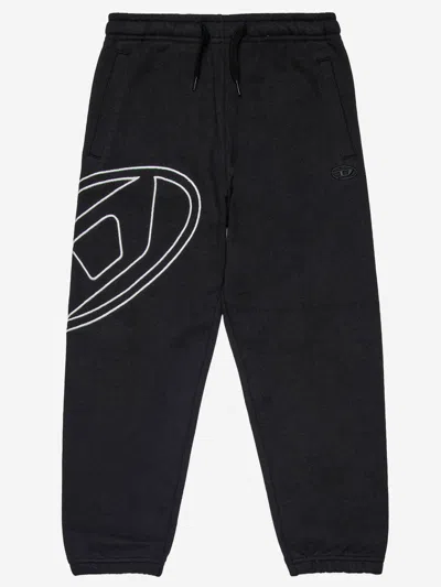 DIESEL COTTON TROUSERS WITH OVAL D EMBROIDERY