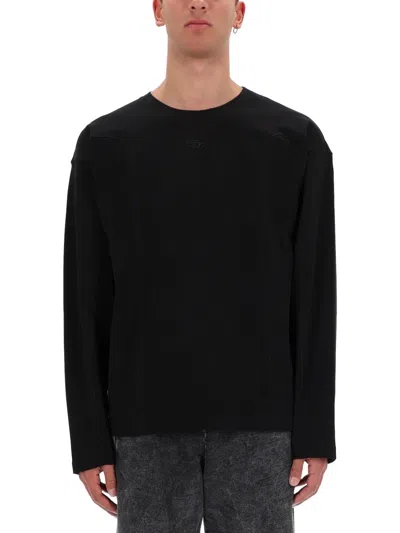 Diesel Giorgio Armani Charcoal Flannel Pant In Black