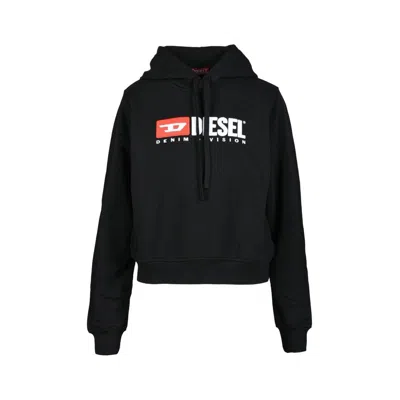 Diesel Cotton Women's Hoodie In Black
