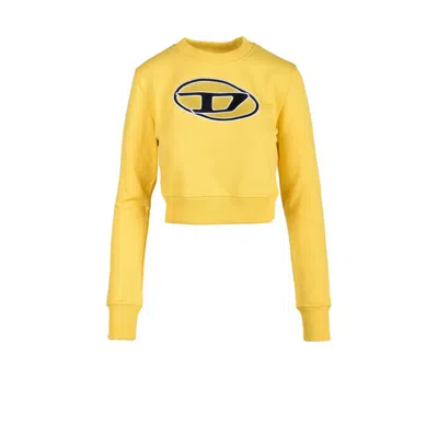 Diesel Cotton Women's Sweatshirt In Yellow
