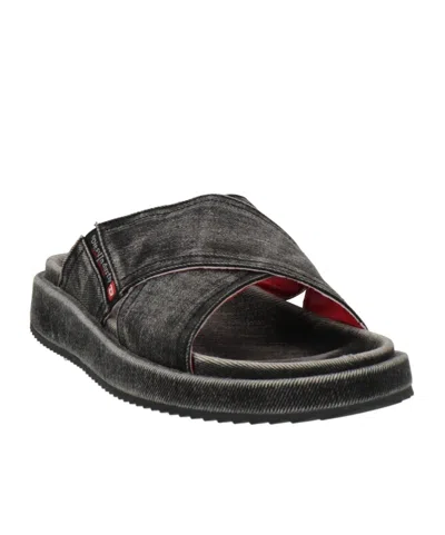 Diesel Cowboy Minimalist Sandals In Animal Print