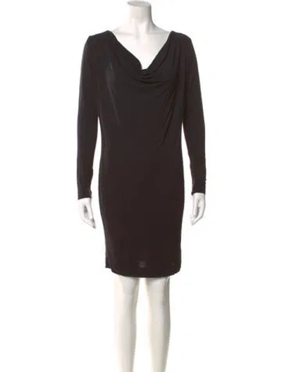 Pre-owned Diesel Cowl Neck Mini Dress In Brown