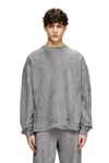 Diesel Mens 93ra S-baxt-t1 Cracked-effect Cotton-jersey Sweatshirt