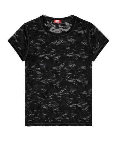 Diesel Crew Neck Casual T-shirt In White