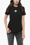 Diesel Crew Neck Cotton T-shirt With Printed Logo Grösse Xs In Black