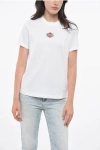 Diesel Crew Neck Cotton T-shirt With Printed Logo Grösse S In White