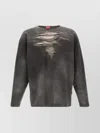 Diesel Felpa S-ruben In Misto Cotone Stretch Grigio Uomo