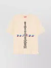 Diesel Crew Neck Drop Shoulder Graphic Print T-shirt