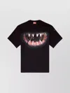 Diesel Crew Neck Graphic Print Relaxed Fit T-shirt In Multi