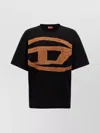 Diesel Crew Neck Graphic Print Short Sleeves T-shirt In Black