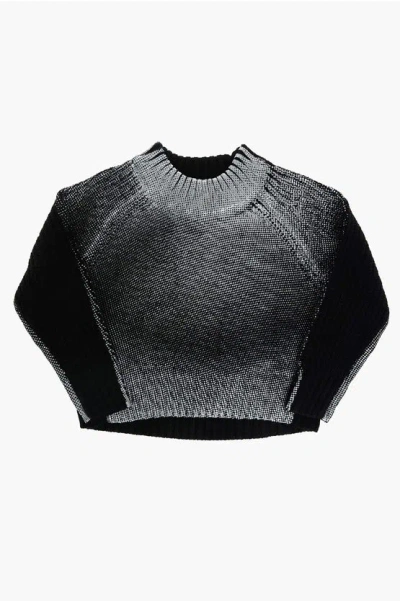 Diesel Kids' Crew-neck Kfollya Sweater In Black