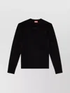 Diesel K-valiam Knit Cut-out Logo In Black