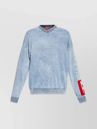 Diesel Crew Neck Knitwear Sweaters In Blue