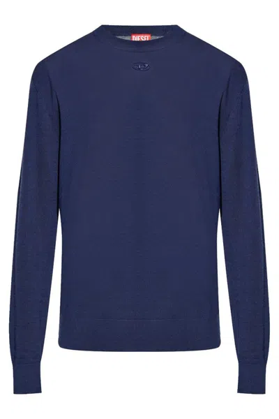 Diesel Crew Neck Knitwear Sweaters In Blue