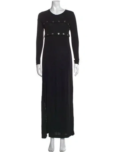 Pre-owned Diesel Crew Neck Long Dress In Black