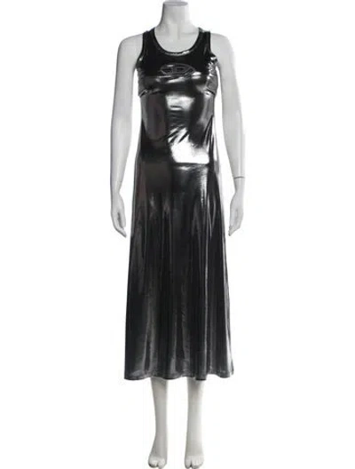 Pre-owned Diesel Crew Neck Long Dress In Black