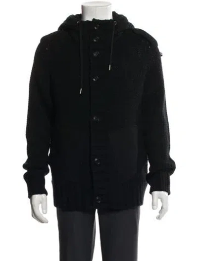 Pre-owned Diesel Crew Neck Long Sleeve Cardigan In Black